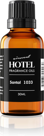 AirScent Santal Diffuser Oil No. 1033 - Santal-33 Inspired Perfume Dupe - Cardomom Sandalwood Iris - Premium Fragrance Oil for Ultrasonic and Waterless Diffusers and Crafting - 30 mL, 1 fl oz