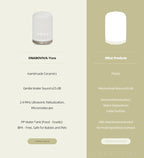 Onaboviva Essential Oil Diffuser - 2.4MHz Ultrasonic Ceramic Diffuser for Home, 120ml, Pulse&Continuous Mist, Bright/Dim/Breathing Lighting, Waterless Auto-Off, Aromatherapy Diffuser with USB Cable