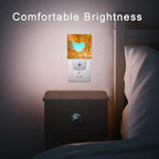 Blue Heart Sky Night Light,Autumn Red Maple Leaves Forest Trees Plug-in Night Lights with Dusk-to-Dawn Sensor for Stairway/Hallway/Bedroom Sleep Friendly Ideal for Women/Girls/Boys Gift,0.5W