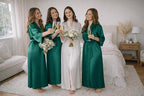 Silk Robes for Women Ankle Length Satin Kimono Robes with Belt Bridemaids Sleepwear Bachelorette Nightgown