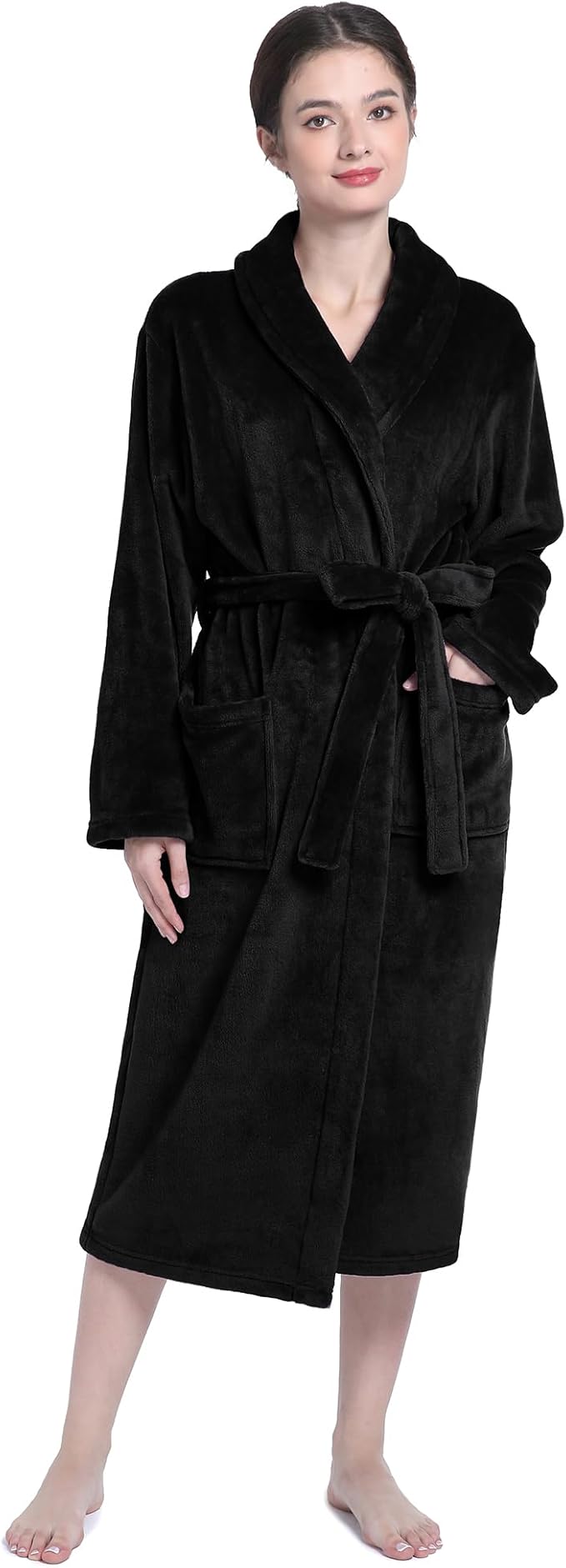 Plush Soft Robes for Women, Premium Fleece Womens Robe Cozy Warm Bathrobe