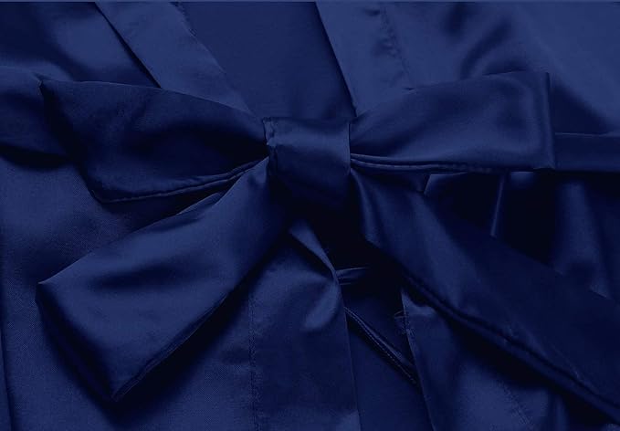 Women's Plus Size Satin Kimono Robes Short Silk Bathrobe Bridesmaid Wedding Party Nightgown Sleepwear