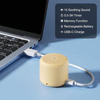 White Noise Machine Baby Portable Sound Machine,LEICEX Travel Sound Machine,15 Non-Looping Sound Timer and Memory Play, Mini White Noise Machine for Sleeping Office Travel （Honey）