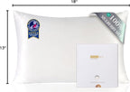 ZIMASILK 100% Pure Mulberry Silk Pillowcase for Hair and Skin Health,Soft and Smooth,Both Sides Premium Grade 6A Silk,600 Thread Count,with Hidden Zipper,1pc(Toddler 13''x18'',White)