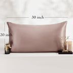 Vielit Queen Satin Pillowcase for Hair 2pc,Similar to Silk Pillow Cases,Easier Care Than Silk Pillowcase,Gifts for Women Men,Rose Taupe,20x30 & Envelope Closure and 2 Satin Scrunchies