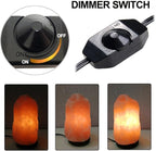 haraqi Salt Lamp Cord and Bulbs,Himalayan Salt Lamp Replacement Cord with Dimmer Switch,Original UL Listed Cord Bulb Replacement for Salt Rock Lamp with 6 Pack 25 Watt E12 Bulbs