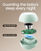 CHICWAY 2026 Mom's Choice Awards, Portable Sound Machine for Baby Adult, AI Cry Detection, 18 Soothing Sound, Bluetooth Rechargeable White Noise Machine for Home Office Travel, Nursery Light, Green