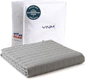 YnM Exclusive 50 lbs Weighted Blanket, Extra Heavy Cotton Bed Blanket for Two Persons, Ideal for Queen or King Bed (88x104 Inches, 50 Pounds, Light Grey)