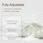 Coop Home Goods Extra Oomph Fill, Cross-Cut Memory Foam, Medium Density Pillow Fill, Extra Fill Bag, Refill to Customize Your Premium Adjustable Pillow, GREENGUARD Gold and CertiPUR-US Certified