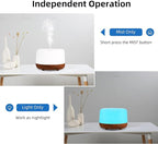 SPLITSKY 300ML Essential Oil Diffuser Aromatherapy Diffuser, Quiet 8 Hours Operation, 7-Color LED Light, 4 Timer, Remote Control, Auto-Off, Easy to Clean, for Bedroom, Living Room, Office, Home Gifts