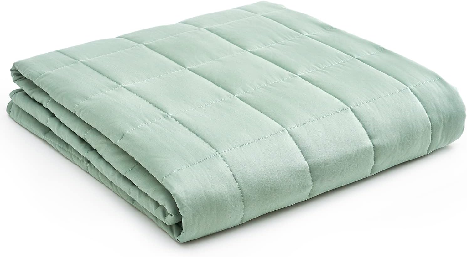 YnM Weighted Blanket — Heavy 100% Oeko-Tex Certified Cotton Material with Premium Glass Beads (Sprout Green, 41''x60'' 7lbs), Suit for One Person(~60lb) Use on Twin Bed