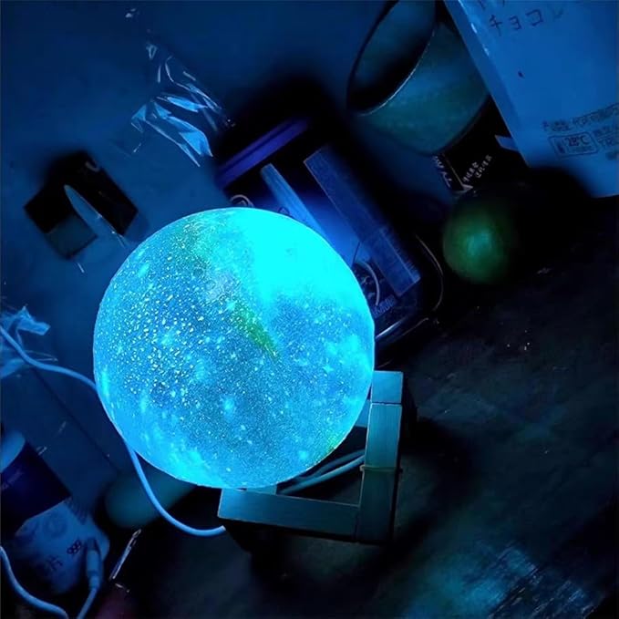 GDPETS Moon Lamp Kids Night Light Galaxy Lamp - 16 Colors Moon Light with Wood Stand Remote & Touch Control USB Rechargeable Gift for Girls Lover Birthday - 5.9 inch