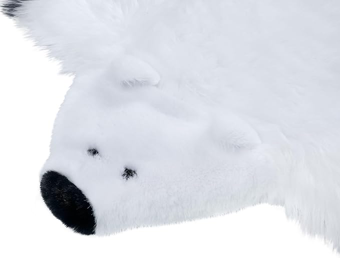 STP GOODS Faux Sheepskin Fur Rug, Fluffy Sheepskin Bedside Rugs, Bedside Rugs (Polar Bear (140 х 75 cm))