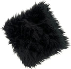 12 Inch Black Square Faux Fur Rug, Small Product Photography Background, Perfect for Jewelry, Mini Bags, Nail Art, Small Vases and Other Desktop Photography (1pcs)