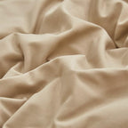 CLOTHKNOW Champagne Ruffle Queen Comforter Set Taupe Bedding Comforter Sets Soft Shabby Chic Farmhouse Comforter with 2 x Pillow Cases