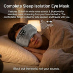 Sleepals Bluetooth Sleep Mask with 24 Built-in White Noise Sounds, Ultra-Slim Headphones for Side Sleepers, 100% Light Blockout 3D Eye Mask, Washable Fleece Sleep Headphones (Gray)