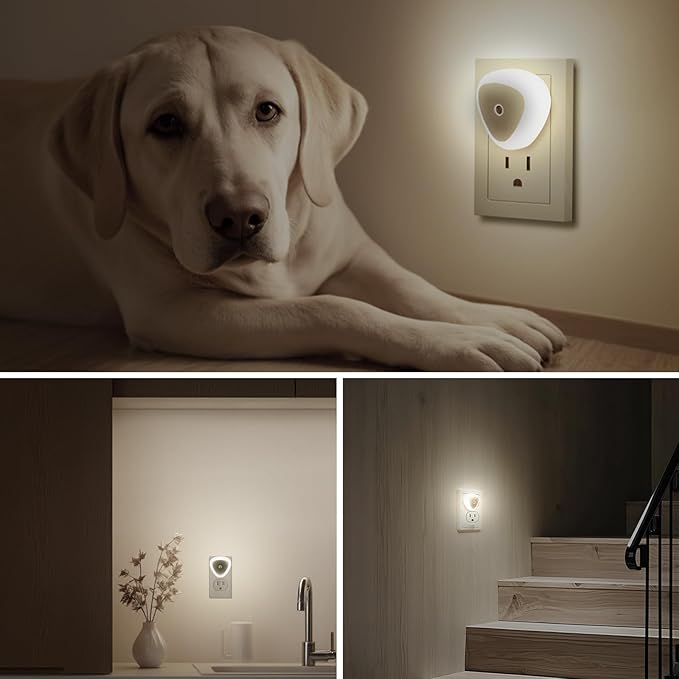 KINUR LED Night Light, 6 Pack Nightlights Plug into Wall, 0.5W Dusk to Dawn Sensor Automatic On and Off Night Light, Led Night Lamp for Kids, Nursery, Bedroom, Hallway, Stairs, Kitchen,White