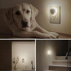KINUR LED Night Light, 6 Pack Nightlights Plug into Wall, 0.5W Dusk to Dawn Sensor Automatic On and Off Night Light, Led Night Lamp for Kids, Nursery, Bedroom, Hallway, Stairs, Kitchen,White