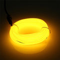 JIGUOOR EL Wire Battery Pack 9.8ft / 3m Bright Neon Light Strip 360° Illumination Neon Tube Rope Lights for DIY, Festival, Party Decoration, Pub, Halloween, Chrismas (9.8ft / 3m, Yellow)