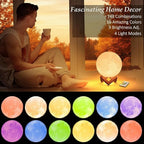 Mydethun 7.1 Inch Large 16 Colors Moon Lamp – Valentine Gifts for Women with 148 Combination Modes, Remote/Touch Control, Rechargeable LED Night Light, Party Favors Décor