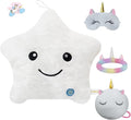 Throw Pillows for Couch Bed Christmas Home Living Room Decor Sofa Cushion Chair Back Car Seat Birthday, Cute Soft Decorative Plush Star Pillow Inserts, White Throw Pillow Set