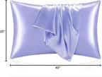 BEDELITE Satin Pillowcase for Hair and Skin, Super Soft and Cooling Similar to Silk Pillow Cases 2 Pack with Envelope Closure, Gift for Women Men(20"x40" King Size, Lilac)