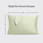 Kitsch Satin Pillowcase with Zipper for Hair & Skin - Softer Than Silk Pillow Cases, Smooth Cooling Satin Pillow Case, Wrinkle-Free, Machine Washable - Pillow Cases Standard Size (19x26) - Sage