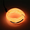 JIGUOOR EL Wire Battery Pack 9.8ft / 3m Bright Neon Light Strip 360° Illumination Neon Tube Rope Lights for DIY, Festival, Party Decoration, Pub, Halloween, Chrismas (9.8ft / 3m, Orange)