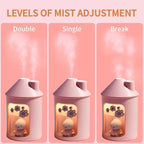 Mipow x miffy BTA700M Cool Mist Humidifier for Bedroom,Ultrasonic Quiet Humidifier with Night Light,450 ML Double Spray Humidifiers for Nursery,Office Indoor Plants (Pink), Easter Gift