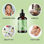 Pure Tea Tree Oil for Hair Skin and Nails - 100% Pure Undiluted Tea Tree Essential Oil with Dropper for Topical Uses Aromatherapy Diffusing and Home and Beauty DIYs - Vegan and Cruelty Free (4 Fl Oz)