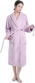Plush Soft Robes for Women, Premium Fleece Womens Robe Cozy Warm Bathrobe