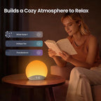 REACHER R7APP Smart Sunrise Alarm Clock with App Control, Custom Wake & Sleep Routines - Multi Sunrise Color, White Noise Sound Machine, Dimmable Display | Night Light, Screen-Free Sleep