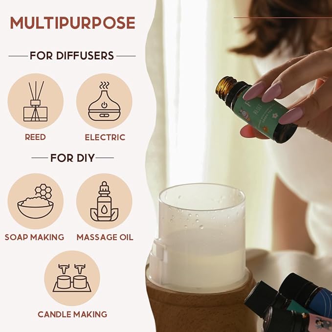 Folkulture Essential Oil for Diffuser for Home | Set of 4 Essential Oils | Aromatherapy Oils, Essential Oils for Candle Making | Essential Oil for Soap Making | Diffuser Oil for Relaxation