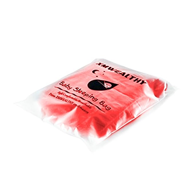 XMWEALTHY Newborn Baby Wrap Swaddle Blanket Knit Sleeping Bag Receiving Blankets Stroller Wrap for Baby Red 0-6 Month