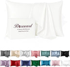 White Silk Pillow Cases King with Zipper Made in USA, Real 22 Momme Mulberry Silk Pillowcase for Hair and Skin, Premium Pillow Cover, 100% Organic, Anti Acne, 1 Pc 20"x36" (King, White)