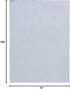 SAFAVIEH Washable Rug Faux Rabbit Fur Shag Collection - 6' x 9', Silver, Slip Resistant & Easy Cleaning, Ideal for Living Room, Bedroom, Kids Playroom, Nursery, Dining Space (FRF976G)