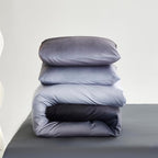Luxlovery Grey Black Velvet Comforter Full Gradient Flannel Bedding Set Full Men Boys Grey White Winter Warm Blanket Quilts Thick Warm Modern Comforter Set