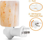 pursalt Himalayan Salt Lamp Plug in Night Light 2 Pack, 360 Degree Adjustable Wall Plug & Extra 4 Replacement Bulbs Bathroom Bedroom Night Light, Pink Crystal Rock Salt Hand Crafted Cylinder Size