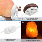 Himalayan Salt Lamp Cord, with Dimmer Switch,Christmas Bulb,Salt Lamp Cord with Dimmer Control and Base Assembly,6 Feet,E12 Base for Himalayan Salt Lampsand with 2 Free 15W Bulbs (White)