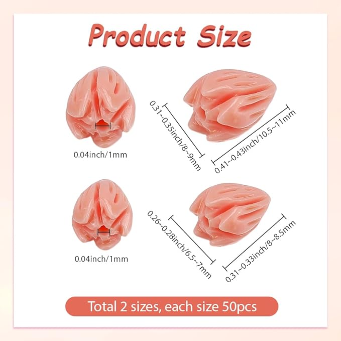 100Pcs 9mm 11mm Pikake Flower Beads Carved Coral Beads Summer Pink Jasmine Small Artificial Floral Dyed Synthetic Coral Smooth Loose Spacers Findings for Jewelry Making Bracelet Necklace DIY