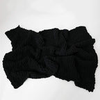 vctops Boho Chenille Chunky Knit Throw Blanket Super Soft Warm Cozy Hand Knit Blankets for Couch Bed Sofa Chair (Black,51"x63")
