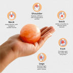 POHS Himalayan Pink Salt Fire Bowl Lamp with 5 Massage Balls, dimmable Switch Electrical Cord, with Replaceable Bulbs, Premium Wood Base.