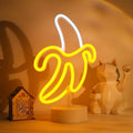 ENUOLI Banana Neon Sign, LED Light Banana Neon Sign Decoration Art Lamp for Bedroom Kids Room Christmas Birthday Wedding Party, 11.8 x 7.08 inches, Yellow, Plastic