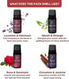 Folkulture Essential Oils for Diffuser for Home | Set of 4 Pure Essential Oil Set | Diffuser Oils Scented | Essential Oils for Candle Making - Lavender Oil, Jasmine Essential Oil for Relaxation