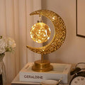 GUOCHENG Enchanted Lunar Lamp Moon Shaped Table Lamps, LED Crescent Night Light Magic Hanging Moon Lamp Decor, Home Bedroom Bedside Desktop Nightstand Decorative Gift(Ball)