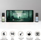 Folkulture Woody Essential Oils Set for Diffuser | New Year Nature-Inspired Aromatherapy for Relaxation, Grounding | 6 Earthy & Woody Scents - Palo Santo, Sandalwood, Pine & Cedar, Euclyptus
