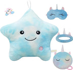 Throw Pillows for Couch Pillows for Living Room Decor Home Sofa Chair Seat Birthday Christmas New Year Gift,Personalized Decorative Star Cushion Case,Cute Plush Colorful Blue Throw Pillow Set