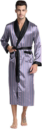 Mens Silky Satin Robe
