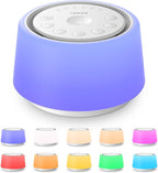 LEICEX White Noise Sound Machine | Sound Machine for Baby Rechargeable | 30 Soothing Sounds | 10 Colors Night Light | White Noise Machine for Sleep Baby Adults Portable Sound Machine for Home Travel