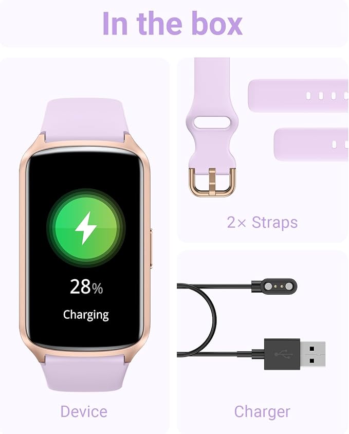 Amzhero Health Fitness Tracker with 24/7 Heart Rate, Blood Oxygen, Blood Pressure, Sleep Tracker, 5ATM Waterproof Activity Trackers with Step Tracker, Pedometer (S & L Bands Included)